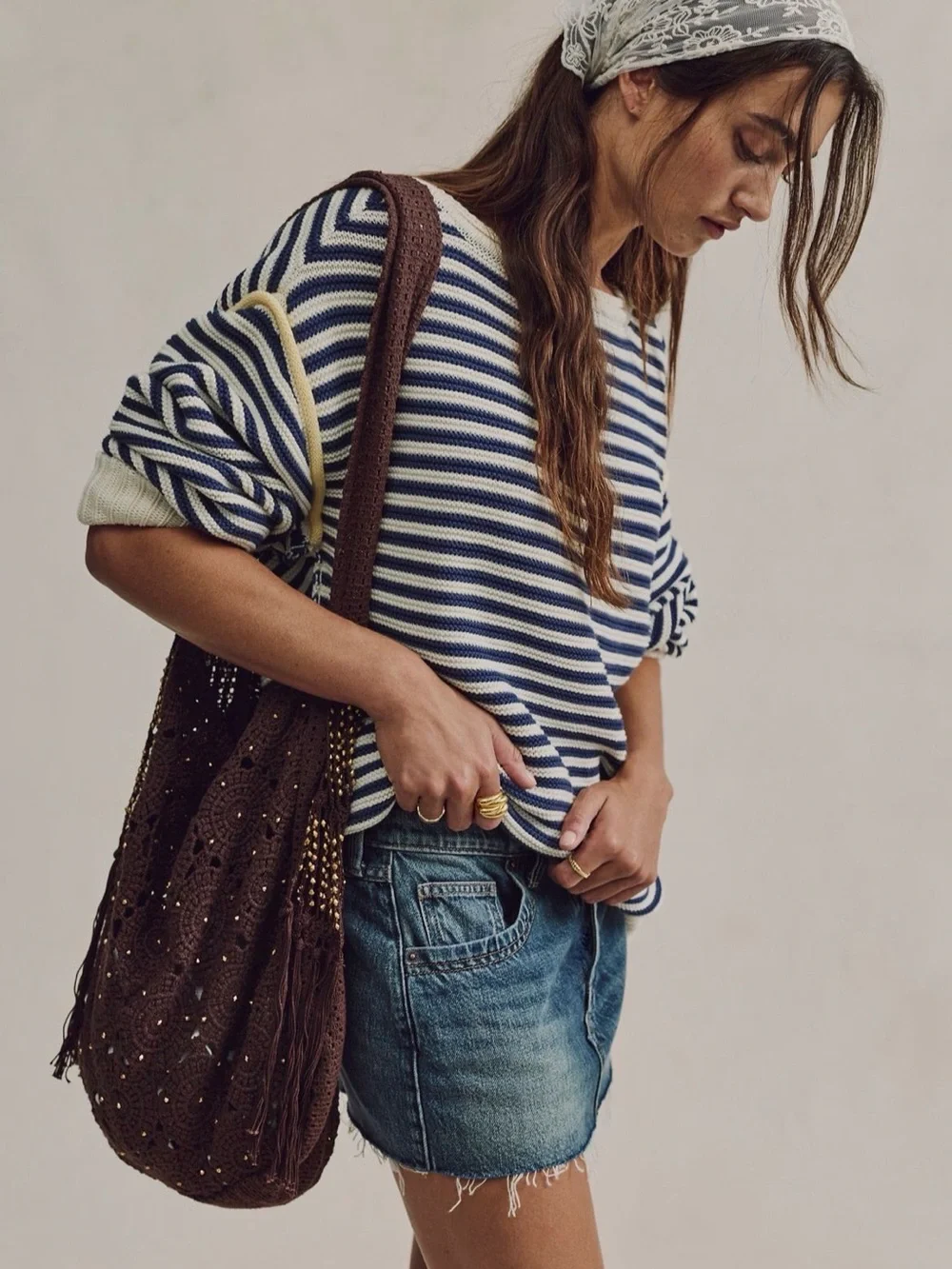 NWT Free People Sunrise To Sunset Crochet Tote